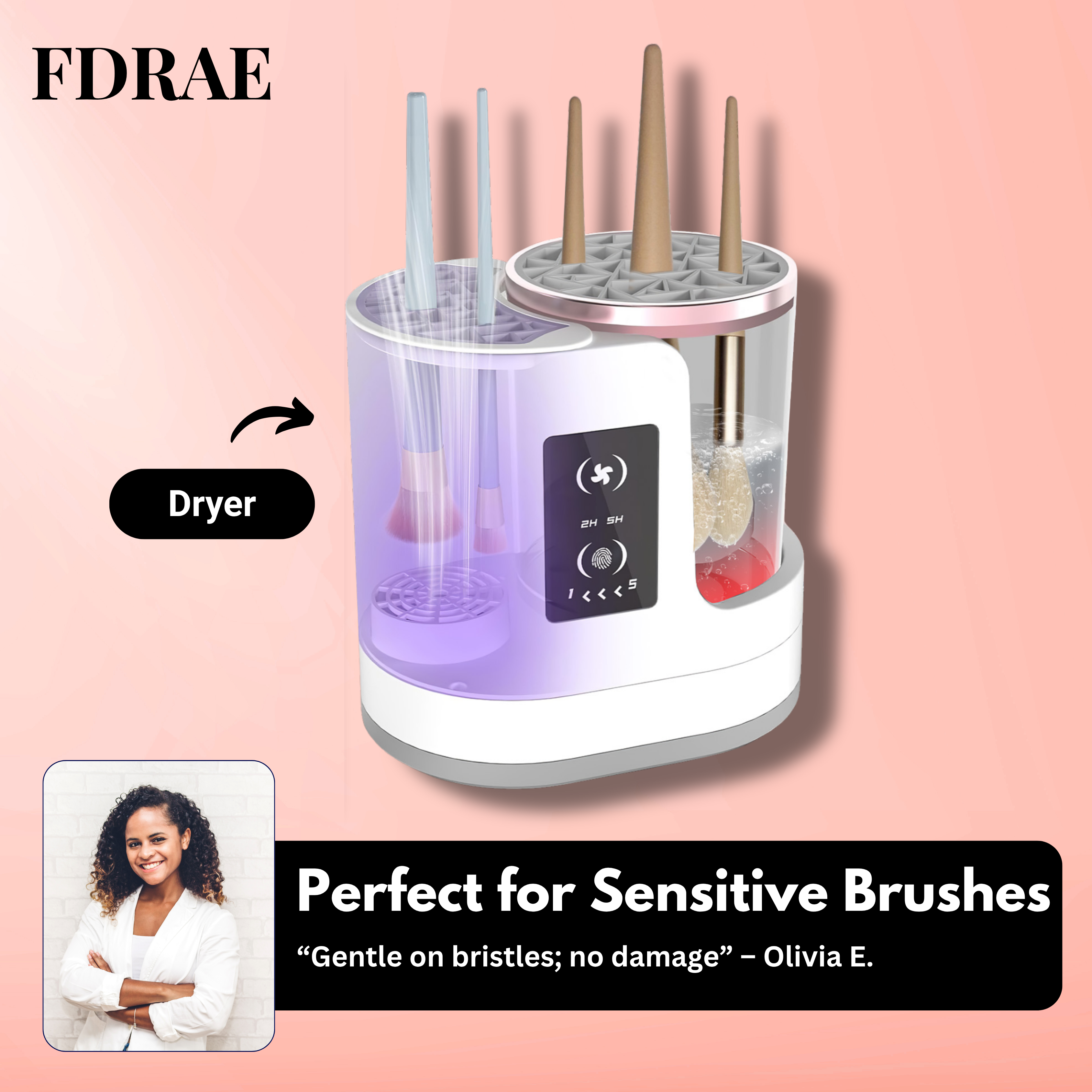 Clean Brushes Fast, No Damage, No Germs